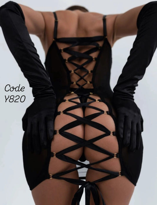 Strappy Mesh Lingerie