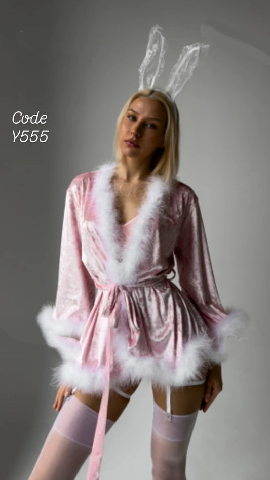 White Feather Lingerie Robe