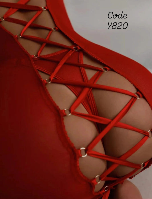 Strappy Mesh Lingerie