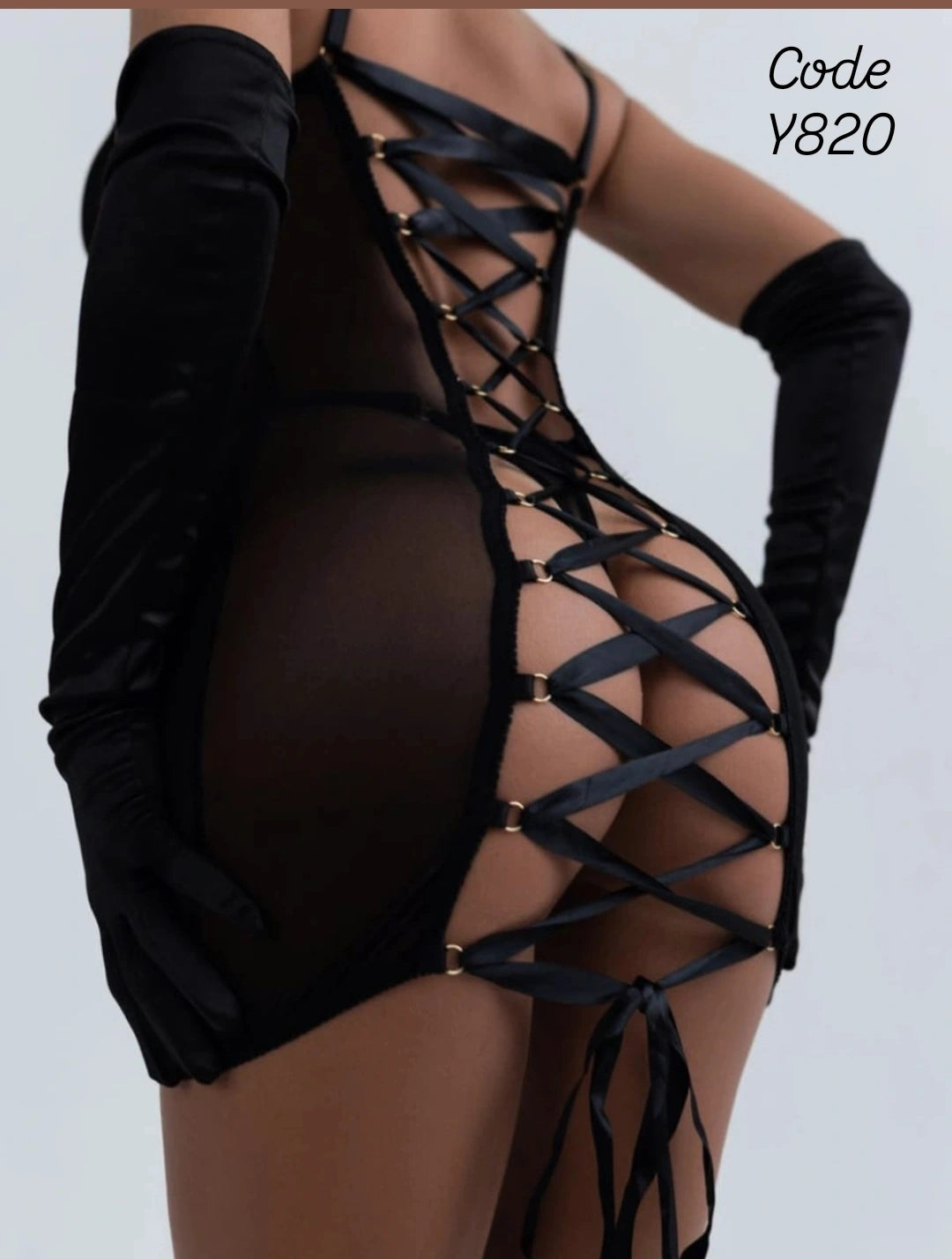 Strappy Mesh Lingerie