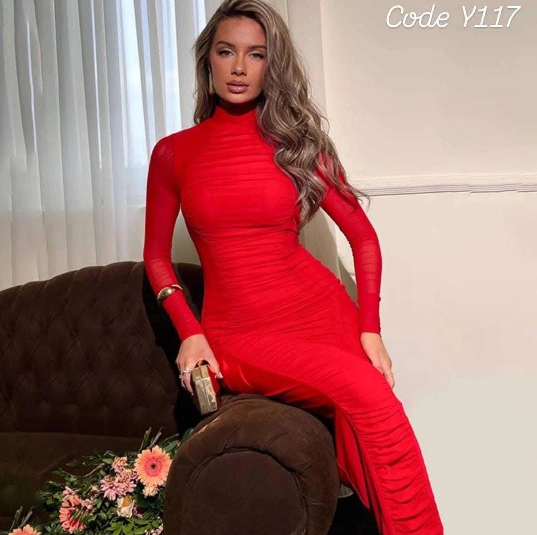 Imported long butter dress