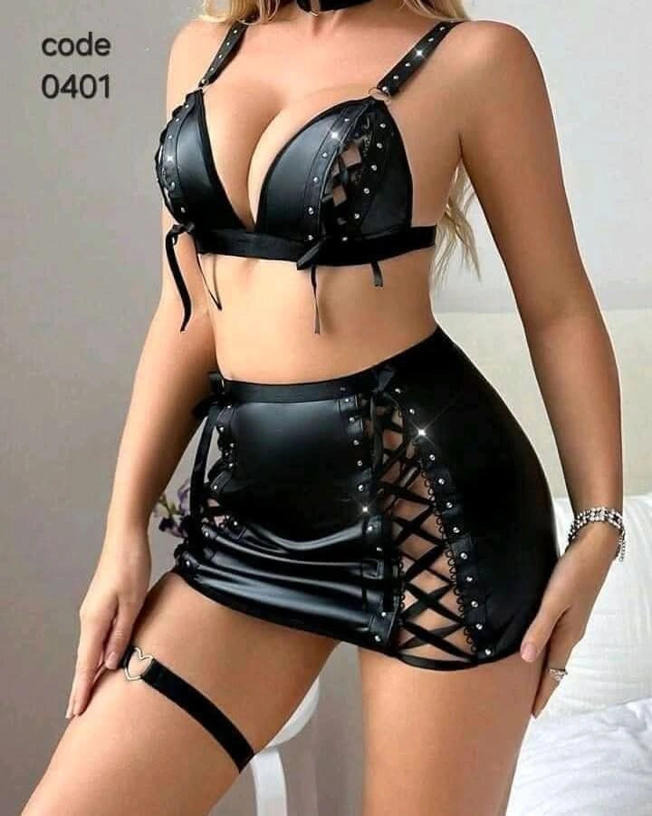 Leather lingerie