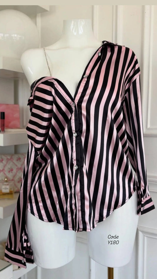 Striped Satin Camisole