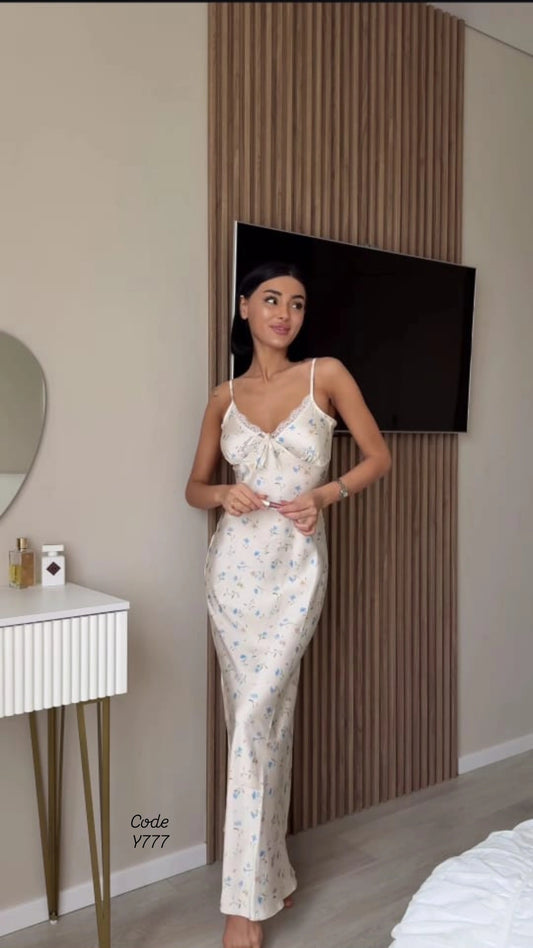 Floral Satin Nightdress