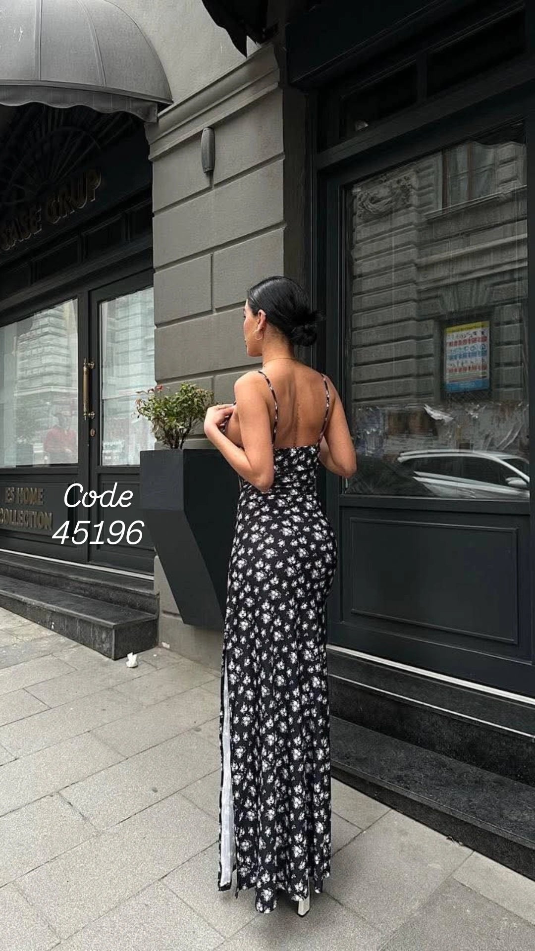 Floral Black Dres