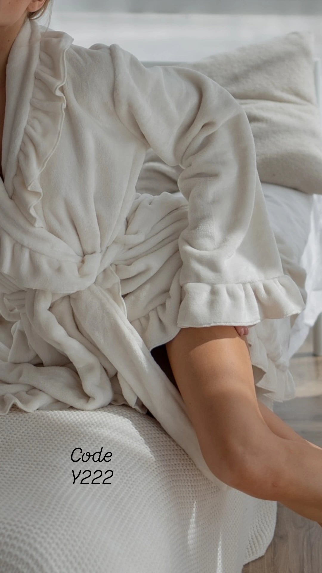 Velvet Ruffle Robe
