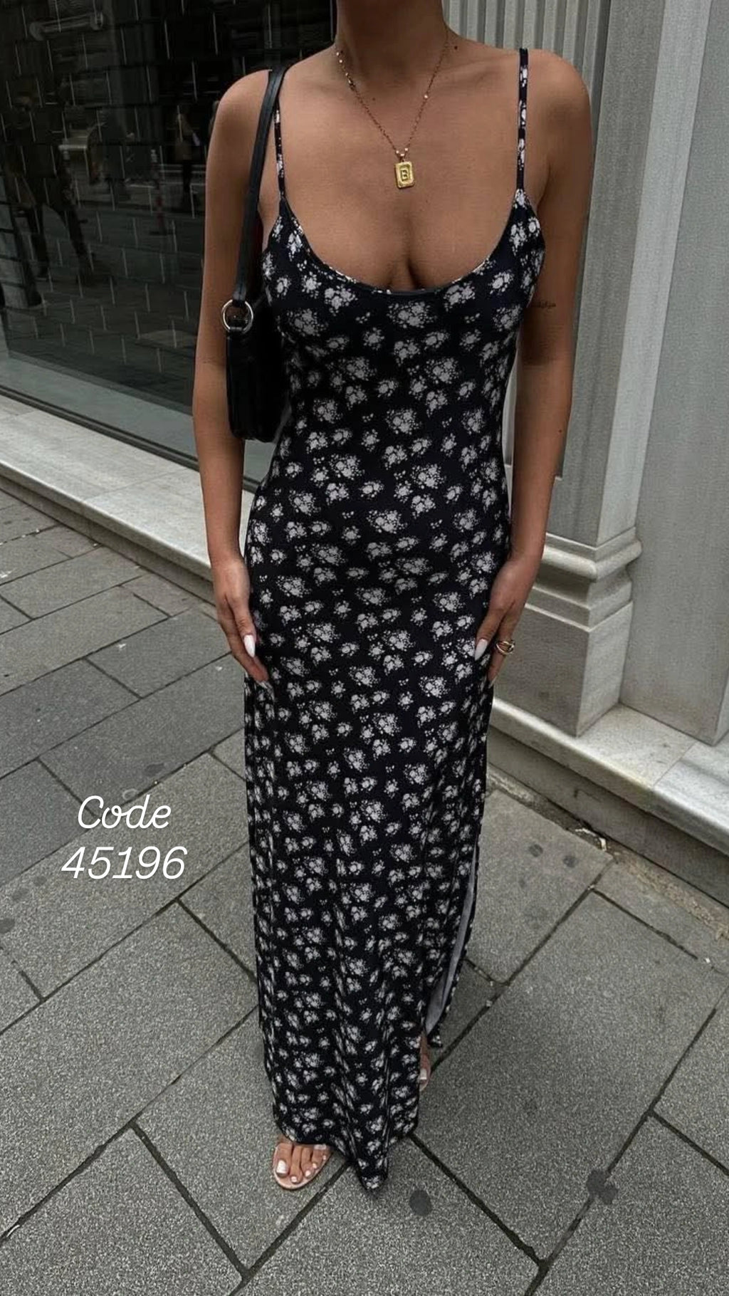 Floral Black Dres