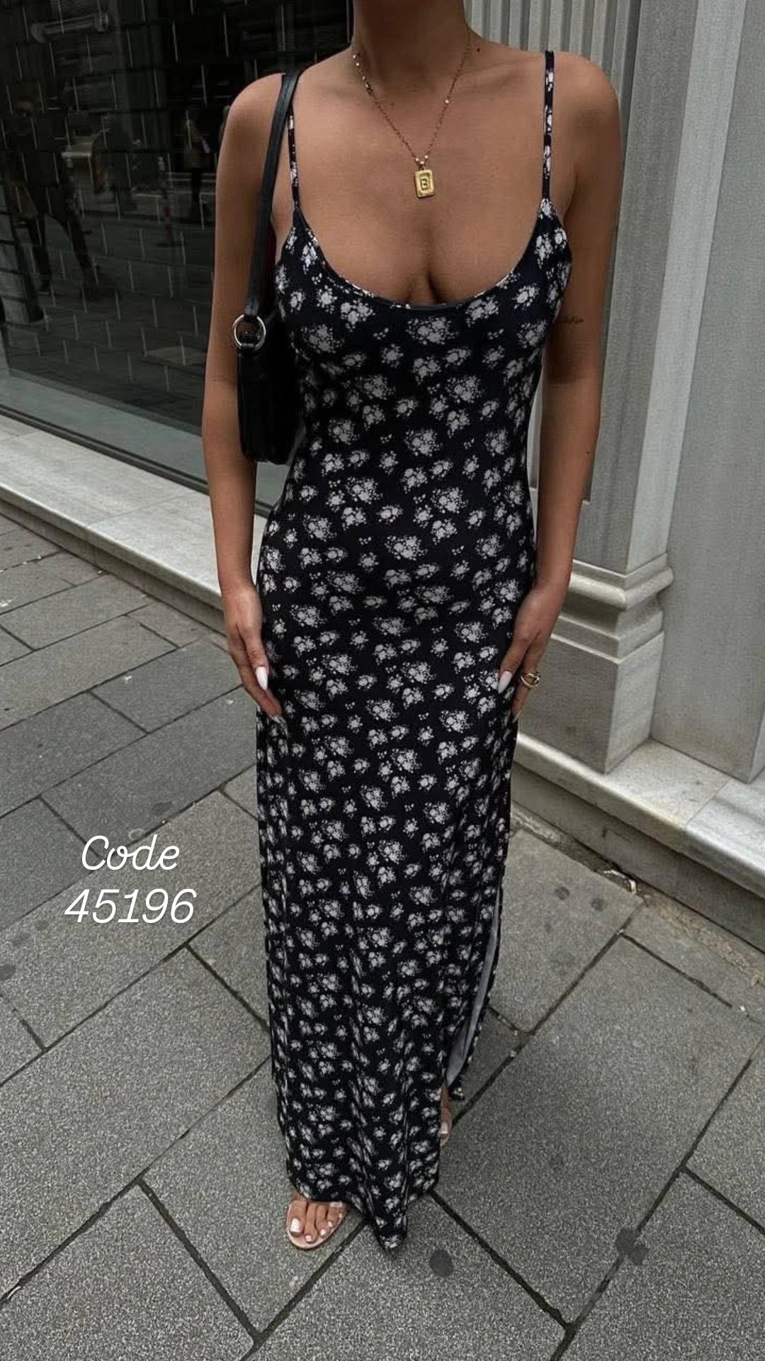 Floral Black Dres