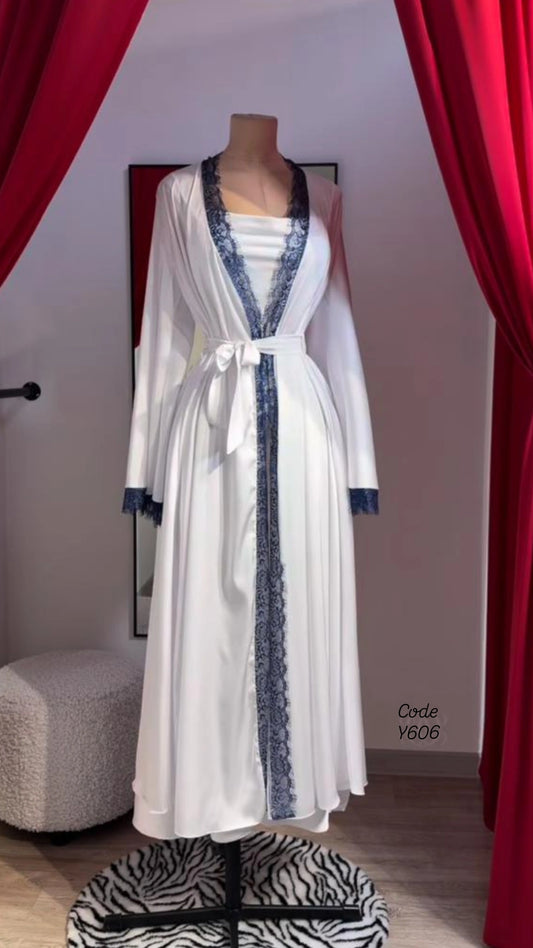 Two-Piece Lace Robe Set