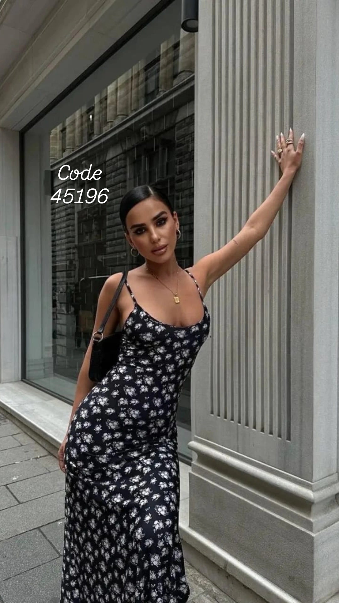 Floral Black Dres