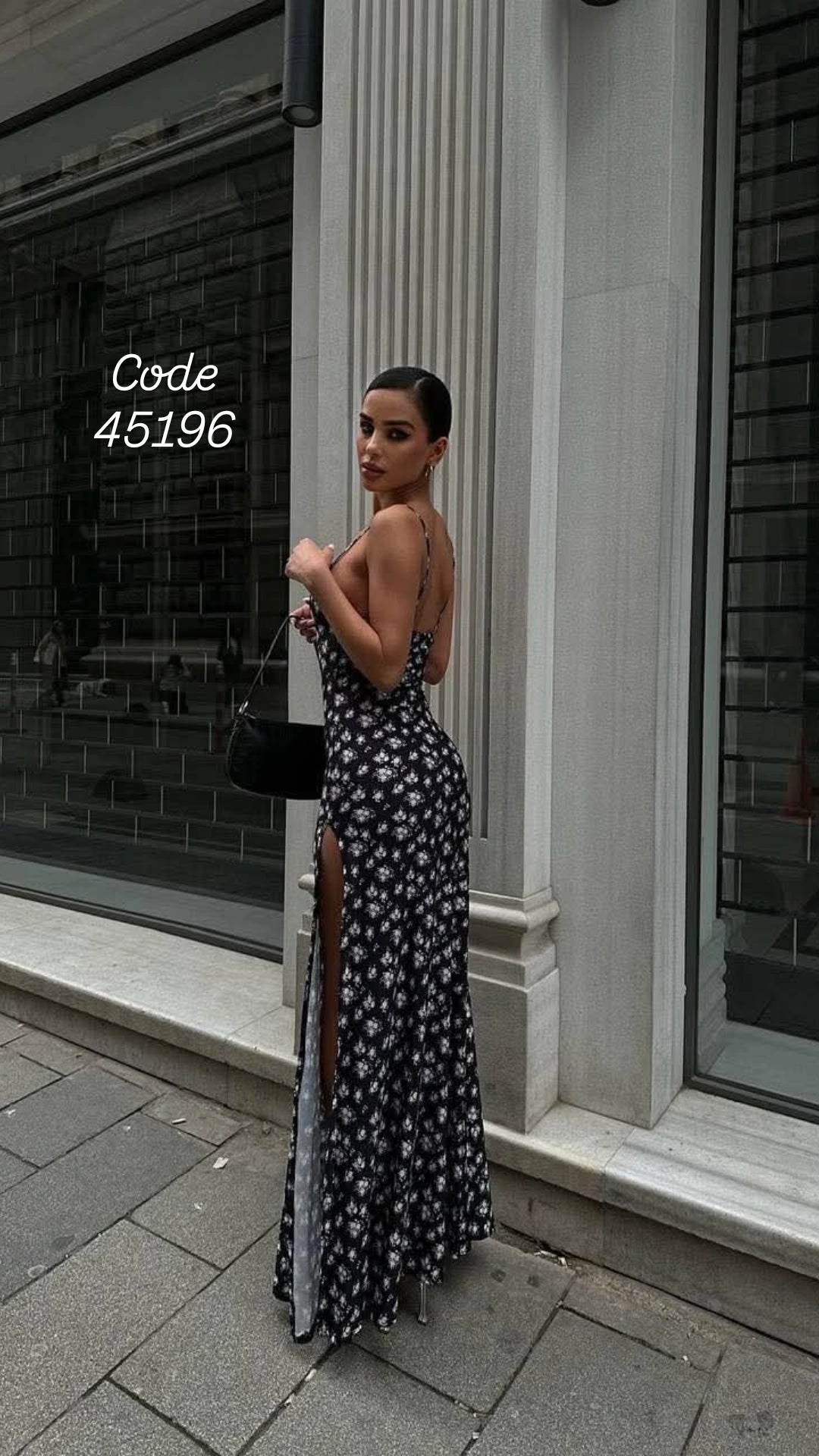 Floral Black Dres