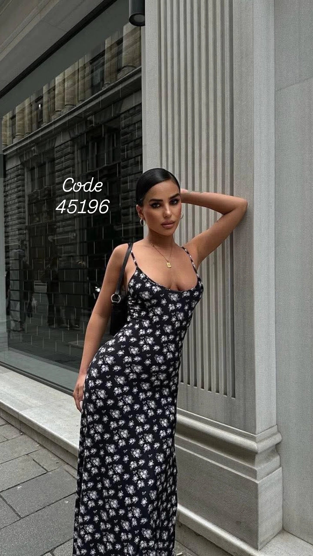 Floral Black Dres