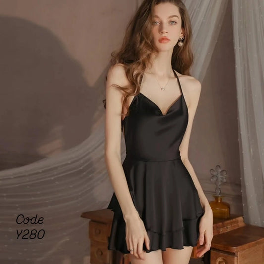 Satin Mini Dress – Sleek, Sexy