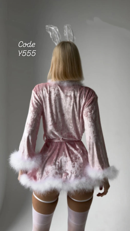 White Feather Lingerie Robe