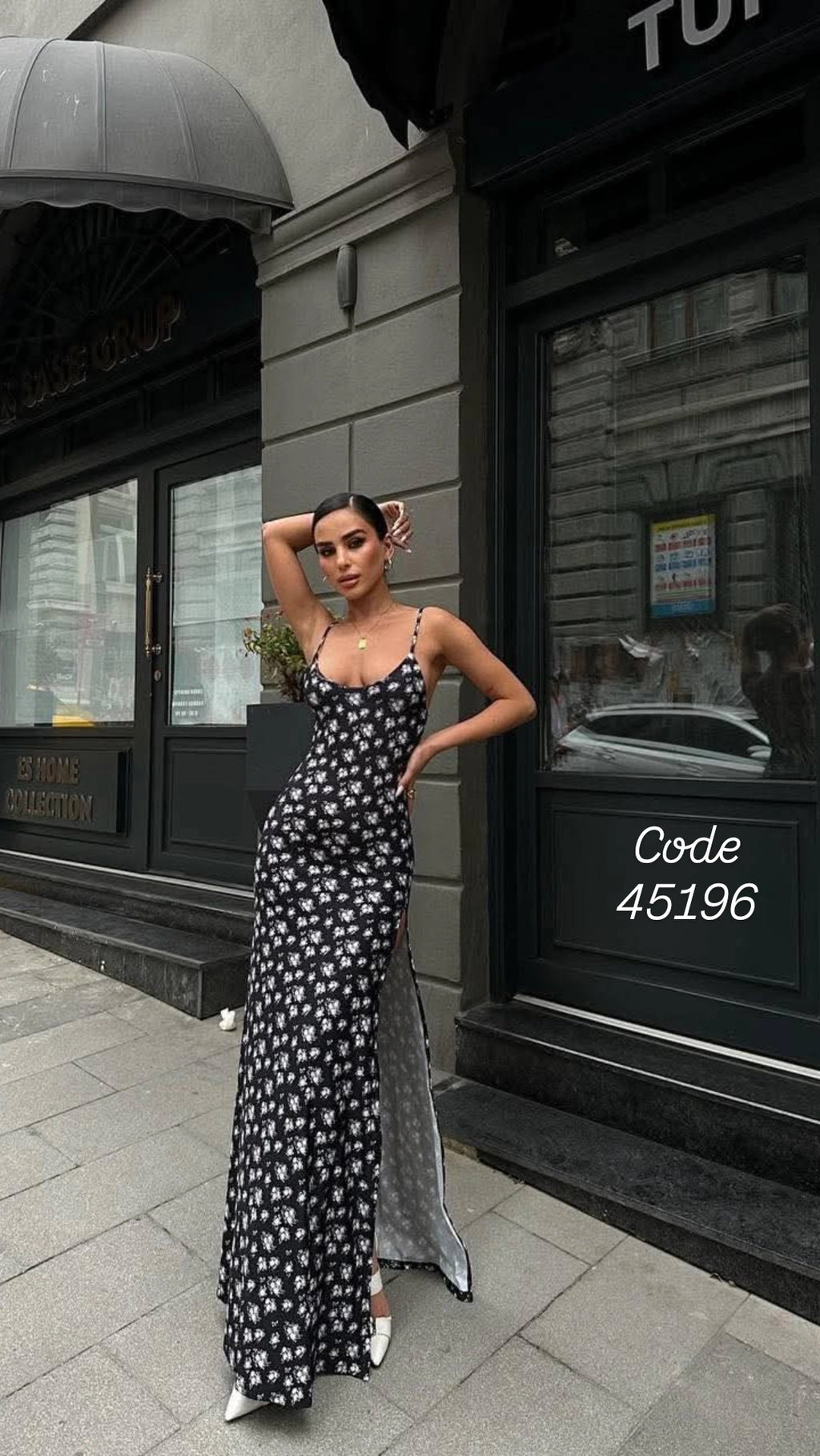 Floral Black Dres