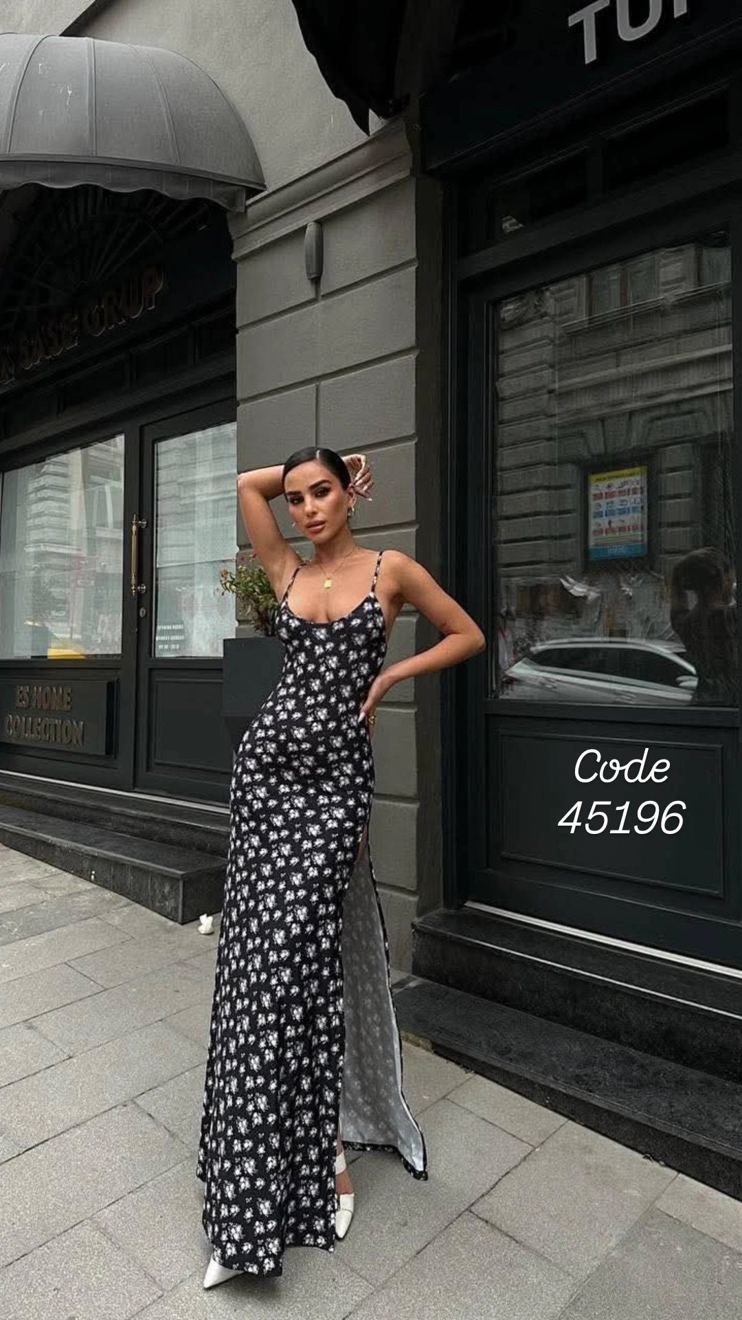 Floral Black Dres
