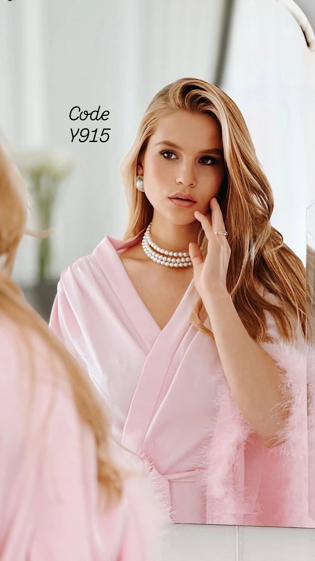 Feather Satin Robe