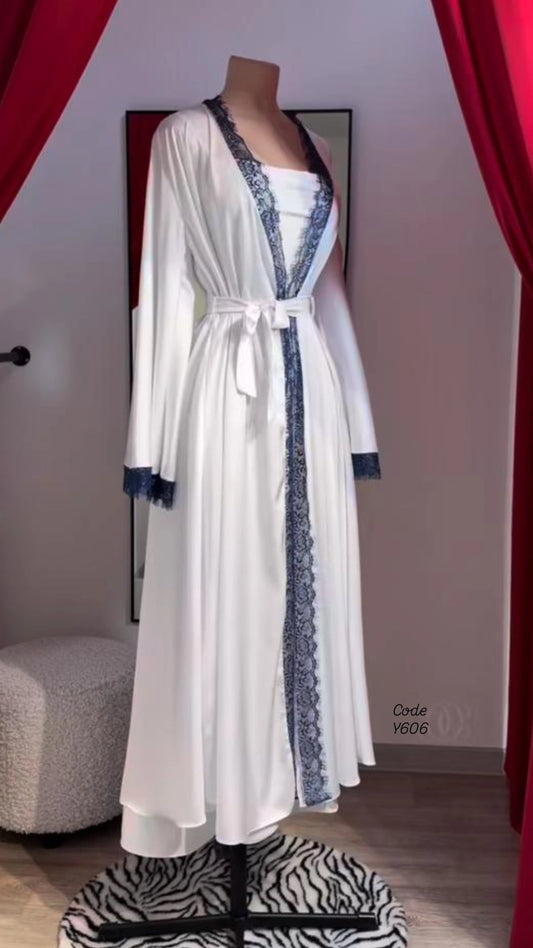 Two-Piece Lace Robe Set