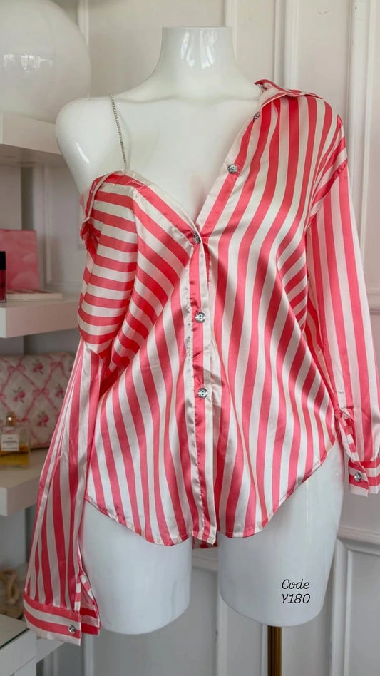 Striped Satin Camisole